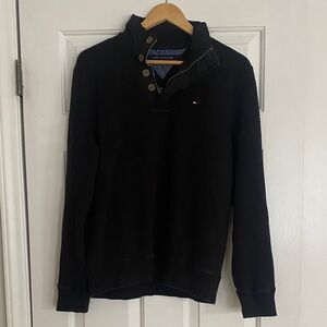 Tommy Hilfiger Men's Black Zip-Up Sweater Size: M